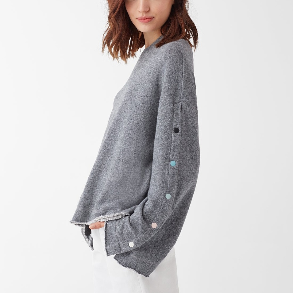 SPLENDID SUPER SOFT SNAP ACTIVE SWEATSHIRT NEW NWT SUPER TRENDY & O’ SO COZY - Picture 3 of 7